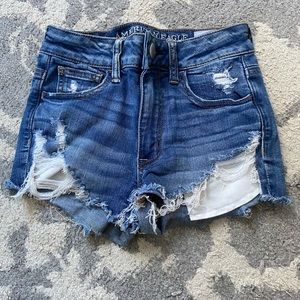 ripped denim shorts